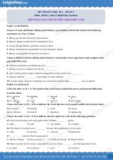 Đề thi giữa kì 1 Tiếng Anh 12 Friends Global - Đề số 3